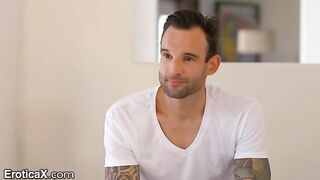 The tattooed Frenchman and hot Latina Eliza Ibarra are dancing