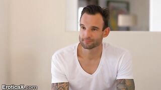 The tattooed Frenchman and hot Latina Eliza Ibarra are dancing