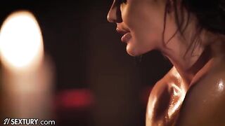 Two gorgeous girls Tina Kay and Lilu Moon are having an oily lesbian massage