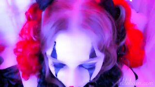 A man received a blowjob and facial from a kinky clown