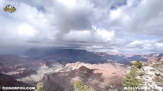 A couple made love right on the cliff while hiking, capturing it all on POV
