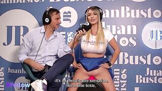 Hot Latina blondies moan as they reach intense orgasm in Juan Bustos’ steamy podcast
