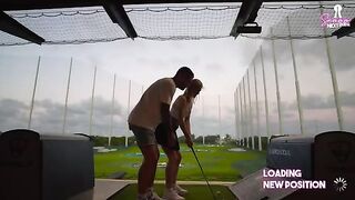 A golf date turns into a rough sex session with blonde