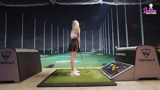 A golf date turns into a rough sex session with blonde