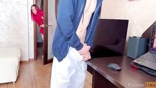 Redhead stepsister forced him to cum in her mouth, just like her kinky fantasies