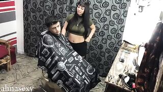 Hot Argentine chick fucked in the barber shop - Almasexy