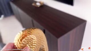 Sweetie Fox, Diana Rider, ArinaFox get fucked hard by a cunning trainer