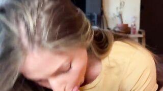 Guy filming his sex with hot brunette, “Wait, are you recording?”
