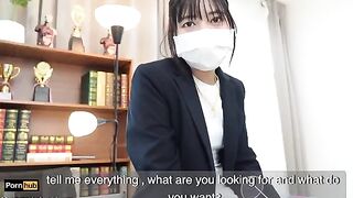 The gardener fucks the Asian teacher Mya Mya in the classroom