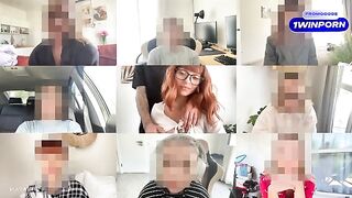 A sexy girl gets fucked by a guy on a zoom call and she loves it