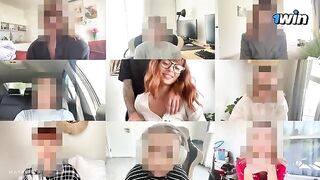 A sexy girl gets fucked by a guy on a zoom call and she loves it