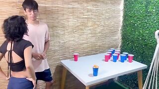 A game between stepbrothers ended up with a sexual encounter and a cumshot