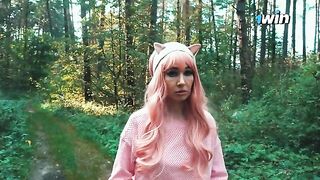 A beautiful woman got lost in the forest and met a forester with an impressive size
