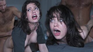 First Rough Sex Makes Submissive Teenage Whore Squirt and Cum Like a Mad One