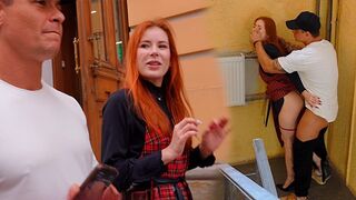 Redhead hacks into a camera, seduces a YouTuber, and gets fucked hard