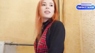 Redhead hacks into a camera, seduces a YouTuber, and gets fucked hard