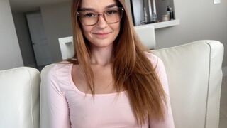 A young man teaches his 18-year-old step sister about sex in a taboo roleplay