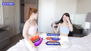Two step sisters get fucked by robbers on their sofa