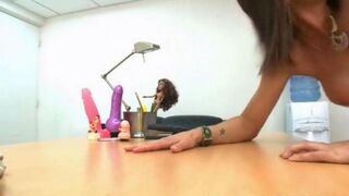The sick boss fucks his secretary in the office