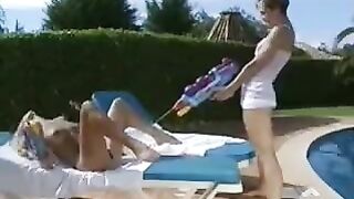 The lesbian lovers enjoy each other with delicate touches