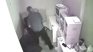 The employee was fired for fucking with a girl in the office