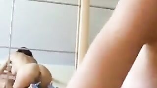 A couple enjoys private sex with amazing blowjob action