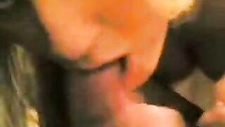 Blonde makes a blowjob at home for her boyfriend