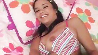 Girl with a nice ass, Broshka, has sex with a guy with a big dick