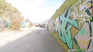 A guy right in the street fucked a girl he had just picked up