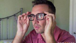 The guy tore off red underwear from the girl and fucked