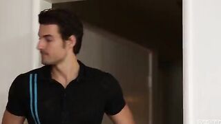 A man with big cock fucks sexy mulatto in a condom