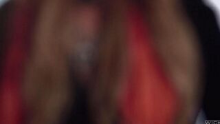 Three guys with flaps fucked a blondie in stockings