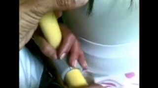 A man roughly fucked a girl on the bus