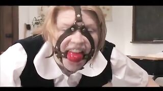 Lesbian beauty has no borders in her search for new experiences, diving into intense bondage and strap-on action