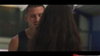 Fan met a hockey player and fucked in the stadium