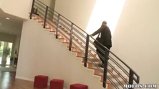 A hot brunette woman fucks with a black man without her husband’s knowledge
