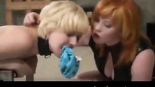 Lesbian porn with a touch of BDSM pleasure