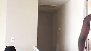 Black guy fucked blonde ass in her pussy-less hole