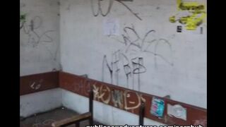 Picked up a hot girl at the bus stop and fucked her hard
