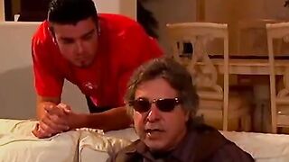 Two girlfriends are fucking with a young actor at the casting