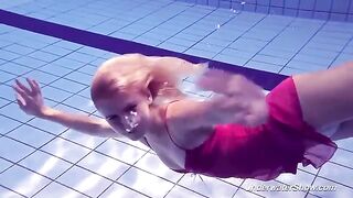 Helen went swimming in the pool without any swimming suit