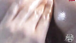 A cute girl shows how she fucks her fingers with a great passion