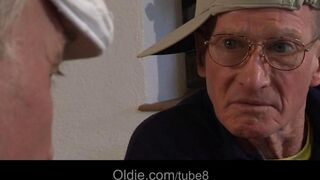 Two old people fucked by young girlfriends in 2020