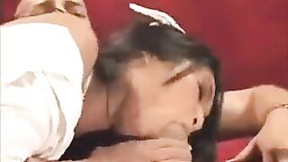 Nurse porn with Asian beauty in stockings and pantyhose