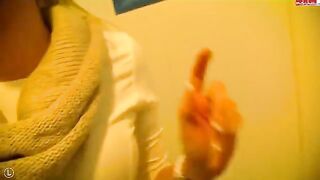 A girl was peeing in the toilet and got fucked by a stranger