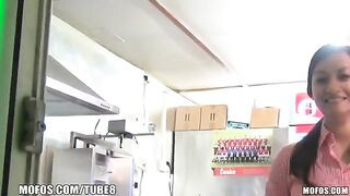 The saleswoman got banged to pay her debts