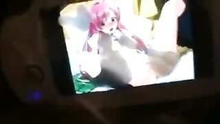 Hentai was very fond of jerking off with favorite characters