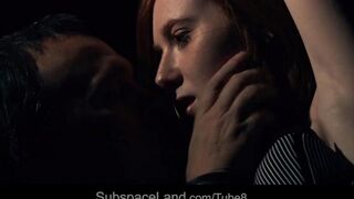 The cute girl was raped in a dark room