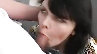 The husband came home and found his wife watching porn with her skirt on