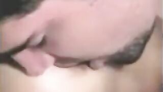 The guy has sex with his girlfriend with a strapon and another girl